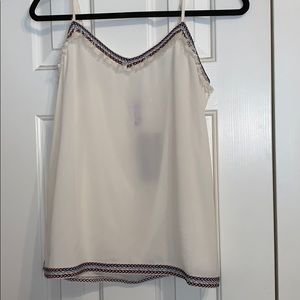 Alya - Off-White Embroidered Tank Top